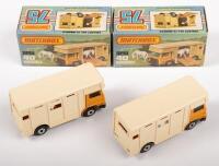 MATCHBOX: Two Matchbox, NOS, circa 1970s, Horsebox (#40), in original boxes - 2