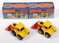 MATCHBOX: Two Matchbox, NOS, circa 1970s, Tractor Shovels (#29), in original boxes - 2