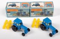 MATCHBOX: Two Matchbox, NOS, Ford Tractor & Harrow (#46), in original boxes