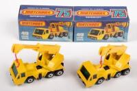 MATCHBOX: Two Matchbox, NOS, Crane Truck&nbsp;(#49), in original boxes
