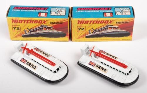 MATCHBOX: Two Matchbox, NOS, Hovercraft (#72), in original boxes