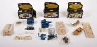 MINI-LINDY: Three Mini-Lindy, Build & Collect Series model kits in original boxes, includes a mail truck (#13), a Camaro SS (#9) and a dump truck (#11)