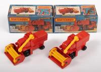 MATCHBOX: Two Matchbox, NOS, Combine Harvester (#51), in original boxes