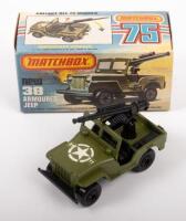 MATCHBOX: A Matchbox, NOS, Armoured Jeep (#38), in original box