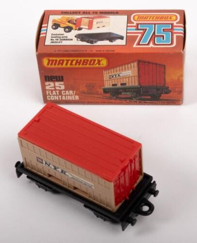 MATCHBOX: A Matchbox, NOS, Flat Car/Container (#25), in original box