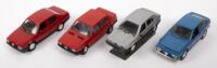 ALFA ROMEO: A group of four Alfa Romeo models, includes a Polistil Alfa 90, a Polistil Alfa 33, a Bburago Alfa Giulietta and a Bburago Alfetta GT