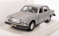 POLISTIL: Two Polistil models, includes a 1:16 scale 1959 MGA, unboxed and a 1:25 scale Volvo 164E, on polystyrene display base - 2