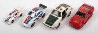 PORSCHE: A group of four small scale Porsche unboxed models
