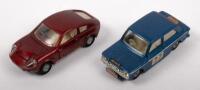CORGI TOYS: Two Corgi Toys, 1:50 scale unboxed models, includes a Mini Marcos GT850 (#341) and a Sunbeam Imp (#340)