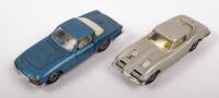 CORVETTE: Two small scale unboxed Corvette models, includes a Corgi Toys Stingray (#310) and a Mebetoys&nbsp;Corvette Rondine&nbsp;(#A22)