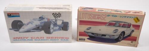 MODEL KITS: Two model kits in boxes, includes a sealed Monogram, 1:24 scale, Valvoline March Indy Car and a Yamada Lotus Elan S2