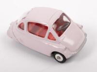 CORGI: A Corgi Toys circa early 1960s, Heinkel economy car (#233), light pink with red interior, in original box - 2