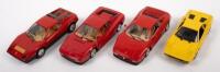 FERRARI: Four Polistil/Bburago&nbsp;model&nbsp;including a Ferrari Testarossa, 308, BB 512 and a Ferrari 348tb
