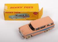DINKY: A late 1950s, Dinky Toys Nash Rambler (#173), peach body with blue stripe, white wheels, in original box