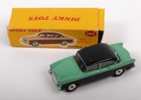 DINKY: A late 1950s, Dinky Toys Humber Hawk (#165), black on light green body, in original box
