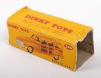 DINKY: A mid 1950s, Dinky Toys Plymouth Estate Car (#344), brown on camel body, in original box - 3
