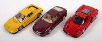 FERRARI: Three Bburago/Maisto models including a Ferrari 456GT, Enzo Ferrari and a Ferrari Testarossa