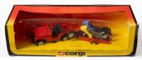 CORGI: A Corgi 1981 set, includes a Jeep and trailer with two motorbikes (#10), in original box