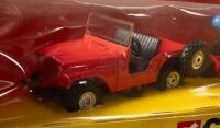 CORGI: A Corgi 1981 set, includes a Jeep and trailer with two motorbikes (#10), in original box - 2