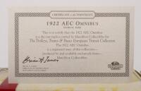 MATCHBOX COLLECTIBLES: Three Matchbox Collectible 1:43 scale models in original boxes,&nbsp;includes a 1910 Renault Motor Bus (YET06-M), a 1922 AEC Omnibus (YET05-m) and a 1931 Diddler Trolley - 4