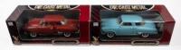 STUDEBAKER: Two 1:18 scale Road Signature Deluxe Edition 1950 Studebaker Champion, red/blue, in fitted window box - 5