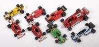 COLLECTION OF F1 MODELS: A collection (8) of F1 models approximately 1:55&nbsp;scale, including brands such as Hot Wheels, Matchbox, Majorette and others