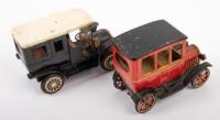 MATCHBOX: Two Vintage&nbsp;models including a Japanese Modern Toys Model T Lever Action tin car and a Japanese Friction Cadillac tin toy - 2
