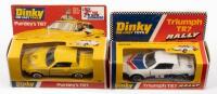 TRIUMPH TR7: Two&nbsp;1:43&nbsp;scale Dinky Toy&nbsp;models including a Triumph TR7 Rally and a Purdey's TR7