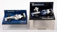WILLIAMS F1 TEAM: Two&nbsp;1:43&nbsp;scale Minichamps&nbsp;models including a Willams F1 BMW FW24 driven by J. P. Montoya&nbsp;and a limited edition Williams F1 FW21 Testcar Michelin 2000