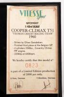 COOPER CLIMAX T51: A limited edition (0823/2000) Vitesse model including a Cooper Climax T51 'Yeoman Credit Racing Team' 1960 - 2