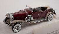 DUESENBERG: A 1:24&nbsp;scale Franklin Mint Precision Model, 1930 Duesenberg&nbsp;J Derham Tourster, in box - 2