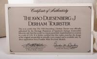 DUESENBERG: A 1:24&nbsp;scale Franklin Mint Precision Model, 1930 Duesenberg&nbsp;J Derham Tourster, in box - 3