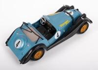 MORGAN PLUS 8:&nbsp;A 1:16&nbsp;scale&nbsp;Morgan Plus 8&nbsp;model, finished in blue paintwork with black mudguards and racing numbers - 2