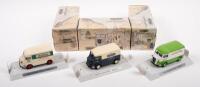 CITROEN: Three&nbsp;1:43&nbsp;scale Matchbox Models Of Yesteryear vehicles&nbsp;including three 1947 YTF 2/3/4 Citro&euml;n Type H Van Martell/ Yoplait/ Marcillat