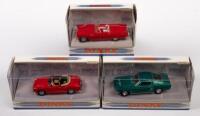 1950s-60s: Three 1:43&nbsp;scale Matchbox Dinky 1960s-50s vehicles&nbsp;including a 1955 Ford Thunderbird, 1967 Ford Mustang Fast Back, and a 1968 VW Karmann-Ghia Convertible&nbsp;