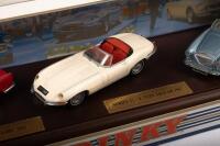 BRITISH: Three 1:43&nbsp;scale Dinky vehicles&nbsp;including a 1965 Triumph TR4A-IRS, 1967 Jaguar E Type MK 1 1/2, and a 1956 Austin Healey 100 BN2 - 3