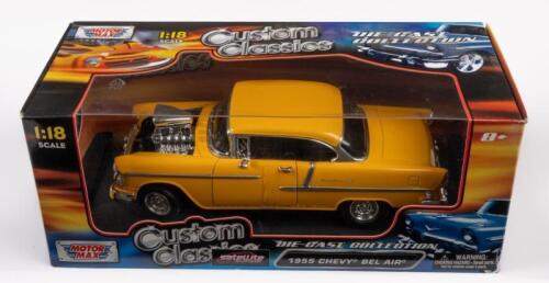CHEVROLET BEL AIR: A 1:18 scale 1955 Chevy Bel Air model, finished in yellow paintwork