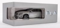 MERCEDES BENZ: A&nbsp; 1:18 scale Mercedes Benz GLA Class model, silver colour, by Norev Models, in box
