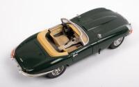 JAGUAR: A 1:18 scale Jaguar E-Type Cabriolet, colour green, by Bburago, no box - 2