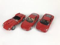 FERRARI: Three 1:18 scale Ferrari cars produced by Burago (NB description) - 2