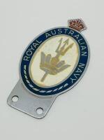 BADGE: A Royal Australian Navy car badge&nbsp;[Location: Sydney]