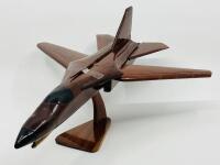 GENERAL&nbsp;DYNAMICS F-111 MODEL: 'Aardvark' Bomber Model 43cm long, solid wood [Location: Sydney]