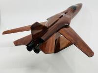 GENERAL&nbsp;DYNAMICS F-111 MODEL: 'Aardvark' Bomber Model 43cm long, solid wood [Location: Sydney] - 3