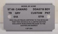 CHEVROLET CAMARO: A limited edition 1:18&nbsp;scale ACME DDA Collectable Series model 1969&nbsp;Chevrolet Camaro, in original box - 2