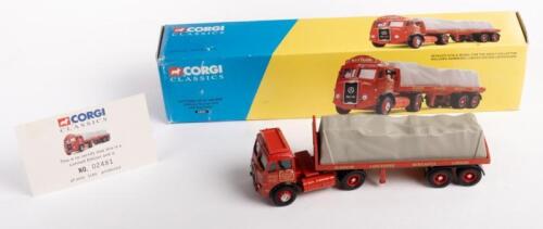 CORGI: A limited edition (2481/5100) 1:50 scale Corgi model including a Suttons Of St Helens Atkinson Tractor Unit with Flat Trailer