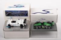 MG-LOLA EX, COURAGE C51: Two 1:43 scale&nbsp;Spark models including a MG-Lola EX 257 #34 Le Mans 2001 and a Courage C51 #13 Le Mans 1998