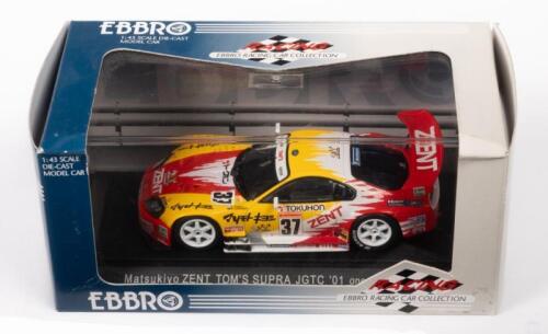 SUPRA JGTC: A 1:43 scale Ebbro models including a Matsukiyo Zent Toms Supra JGTC 2001