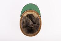 PUDDING-BASIN&nbsp;HELMET: A circa 1950s 'J.A.P' pudding-basin&nbsp;helmet, with neck leather&nbsp; [Location: Melbourne] - 5