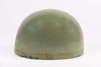 PUDDING-BASIN HELMET: A circa 1950s Cromwell 'Douglas L.O.M' applied logo, pudding-basin&nbsp;helmet, with neck leather&nbsp;[Location: Melbourne] - 3