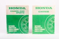 HONDA: Two softcover books including a 'Honda CX400-500 Sports' and a 'Honda CX650E' Shop Manuals&nbsp;[Location: Melbourne]